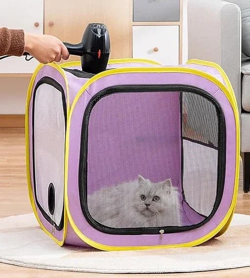 Forniture per animali domestici calde Scatola di asciugatura pieghevole portatile per animali domestici Asciugacapelli per animali domestici per cani gatto di piccole e medie dimensioni