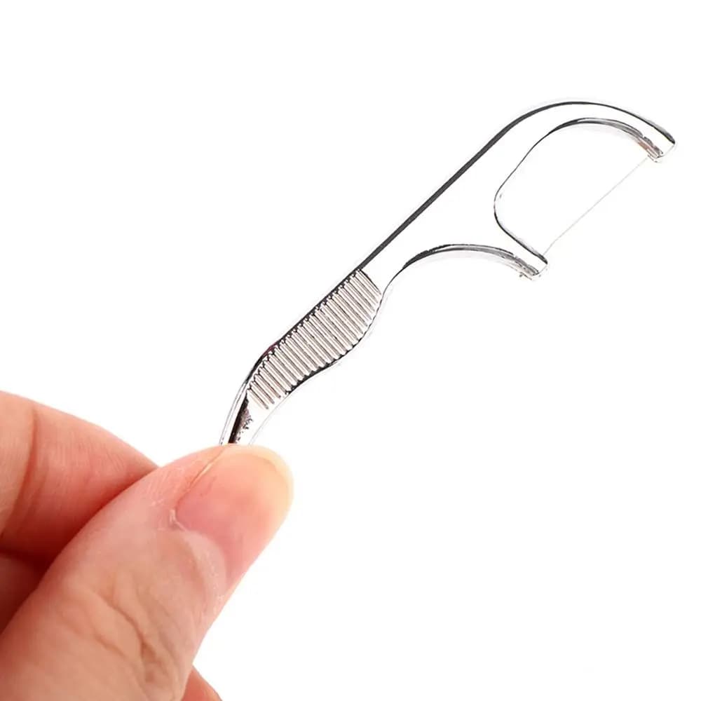 Igienizzazione orale con spazzolino, facile da usare, portatile, per la pulizia dei denti e la filatura dentale ​ Supporto per Filo Interdentale in Acciaio Inossidabile