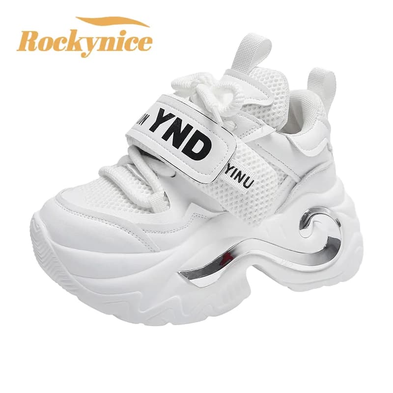 High Platform Sneakers Women 2026 New Summer Breathable Thick Sole Sports Shoes Trainers Vulcanized Shoes Woman Zapatillas Mujer