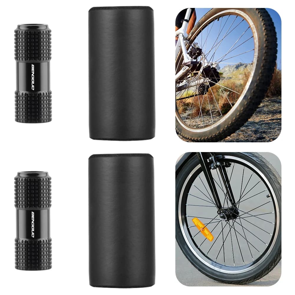 Valvola americana e francese con custodia protettiva Valvola di gonfiaggio portatile per pneumatici Accessori per biciclette con testa gonfiabile per bicicletta