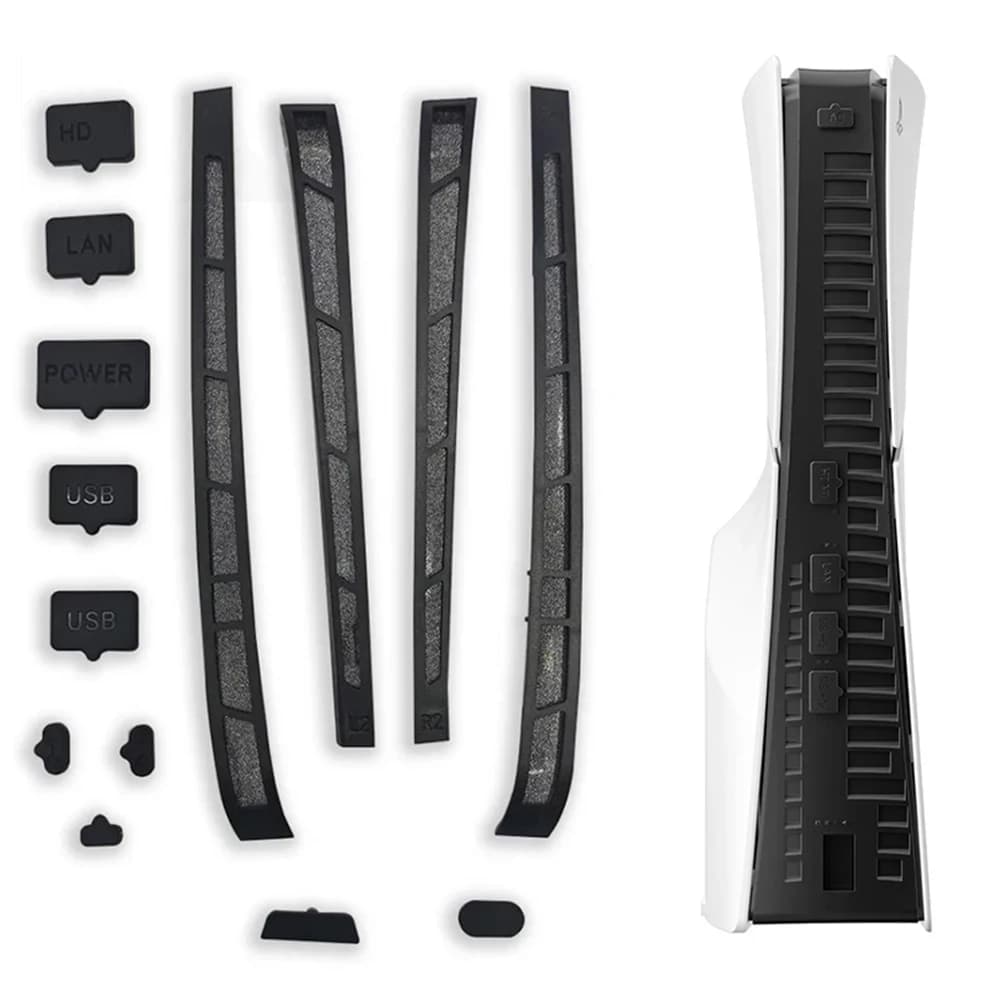 Set di 12 Tappi Antipolvere in Silicone per PS5 Slim, Protezione Antipolvere per Console Playstation 5 Slim, Accessori