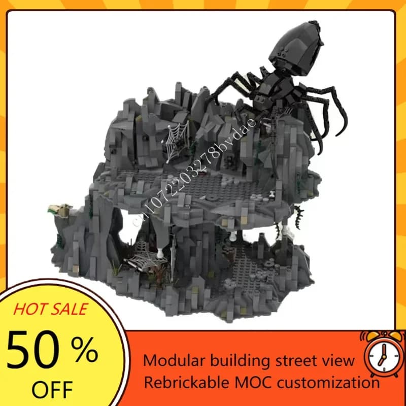 2261PCS MOC Castello Medievale Puzzle Personalizzato Modello Shelob Lair Tecnico Assemblaggio FAI DA TE Giocattolo Tecnologia Creativa Bambino Regalo di Festa
