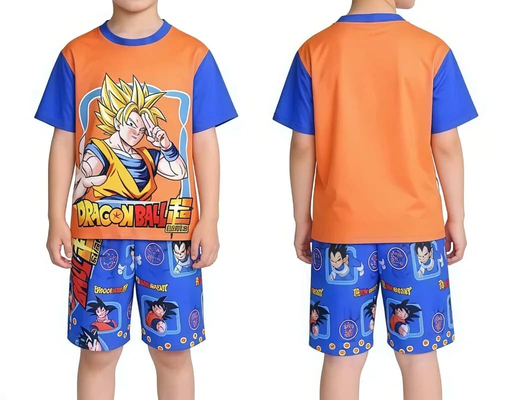 L'Ultimo Completo Estivo Wukong Super Asian Games per Adulti e Bambini, Set Pigiama a Due Pezzi con Stampa 3D Anime, Maglietta a Maniche Corte e Pantaloncini