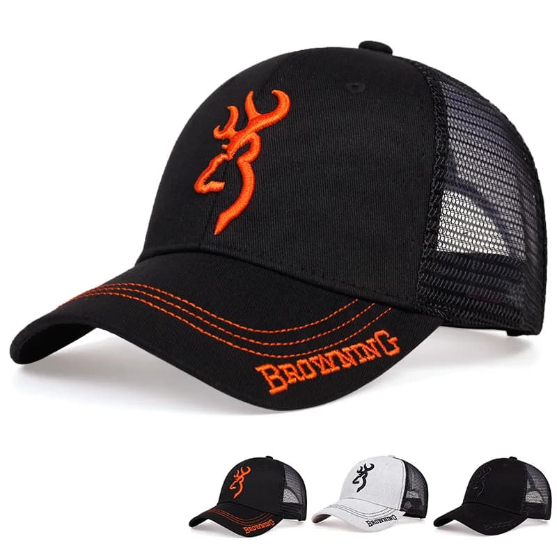 Pure Cotton Unisex Mesh Cap Embroidered Casual Sun Hat Adult Breathable Baseball Cap
