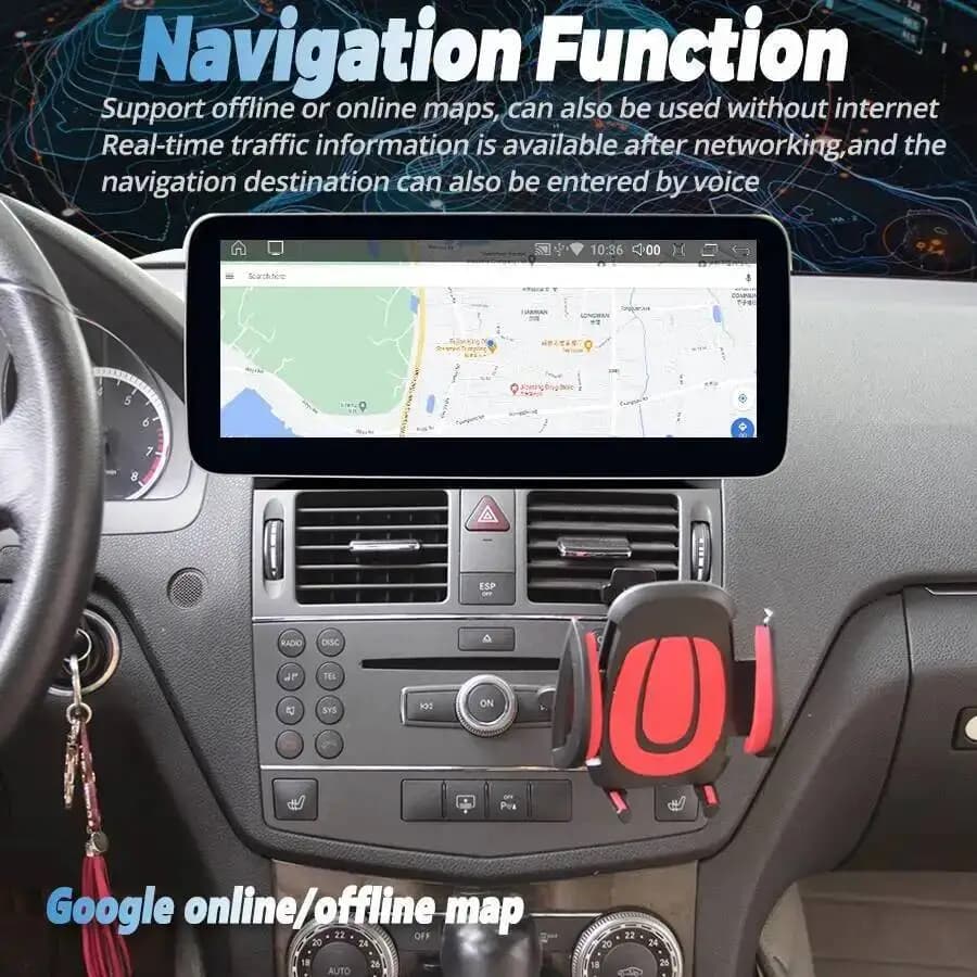 12.8Inch 10.25inch Car Radio For Mercedes Benz C W204 C180 200 300 2013-2015 Android Carplay Multimed Player Screen Stereo GPS