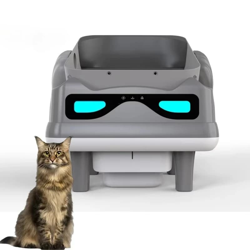 Lettiera per gatti intelligente Autopulente automatica Facile da pulire Design moderno aperto Doppi sensori di sicurezza Controllo degli odori Grande