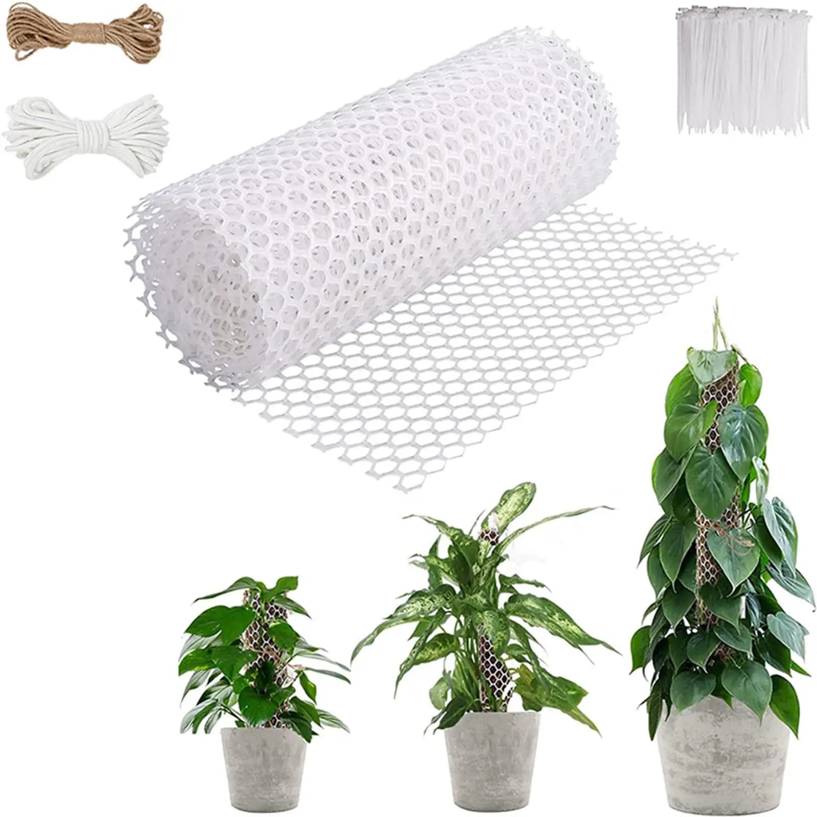 Kit Rete per Piante Monstera, Supporto per Piante in Vaso, Accessori da Giardino