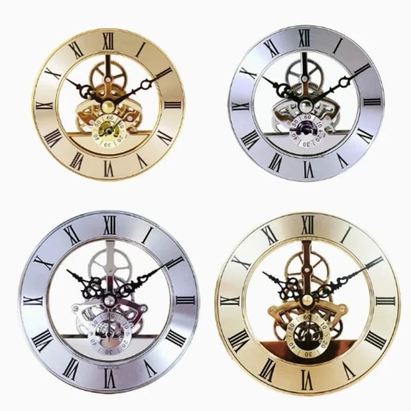 Perspective Desk Clocks Movement Metal Gear Table Clock Movements DIY Embedded Clocks Part Roman Numberal Clock Accessories