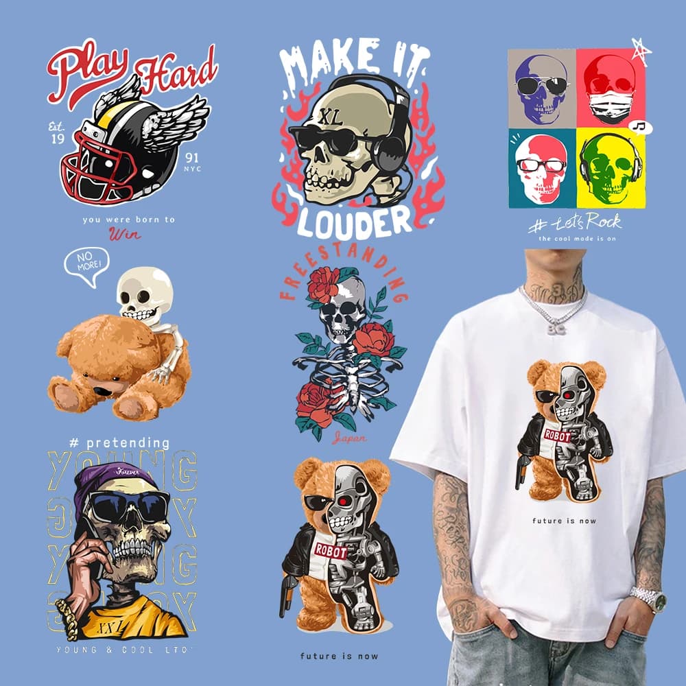 Hiphop Official Cool Boys Thermal Transfer Sticker High Definition Diyprints Iron-On Patches For T-Shirts Washable Appliques
