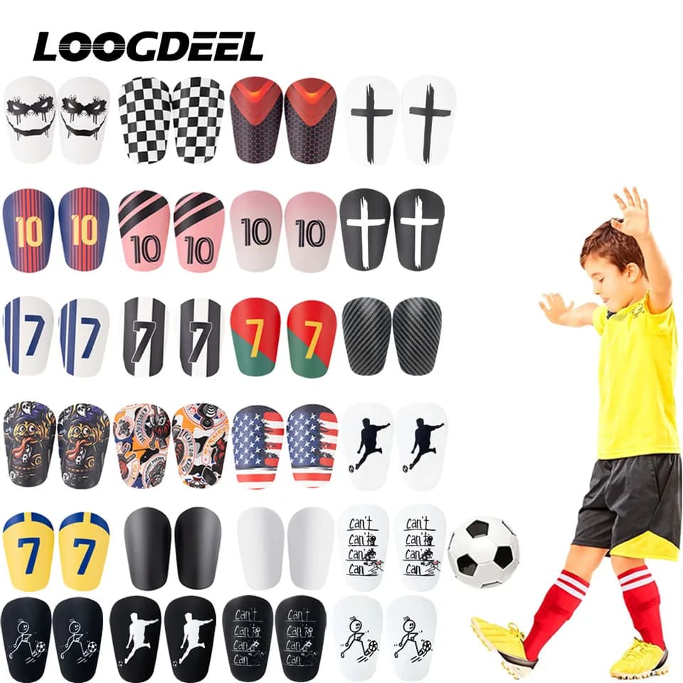 Loogdeel 1 paio Mini calcio gamba bordo protettivo adulto antiscivolo sport anticollisione ragazzi calcio parastinchi legging supporto guardia