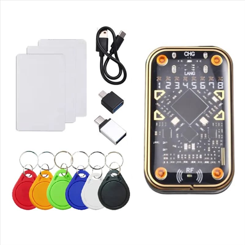 ABAC-Chameleon Ultra V2.0 RFID Ultimate Emulator Duplicatore NFC + 3XCUID 6XUID Portachiavi 125Khz 13,56Mhz Lettore RFID di decodifica scheda