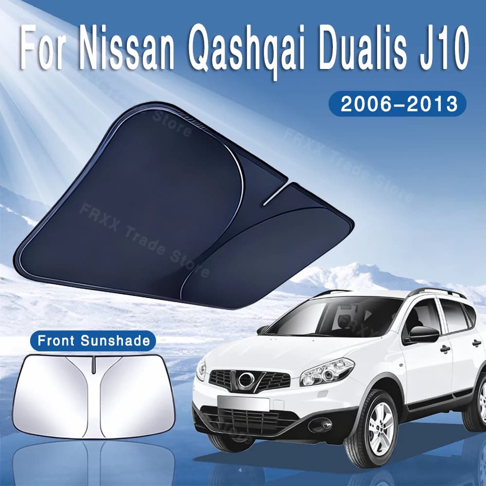 For Nissan Qashqai Dualis J10 2006-2013 Auto Visiera Sunscreen Front Sunscreen Thermal insulation Summer Colling Accessories