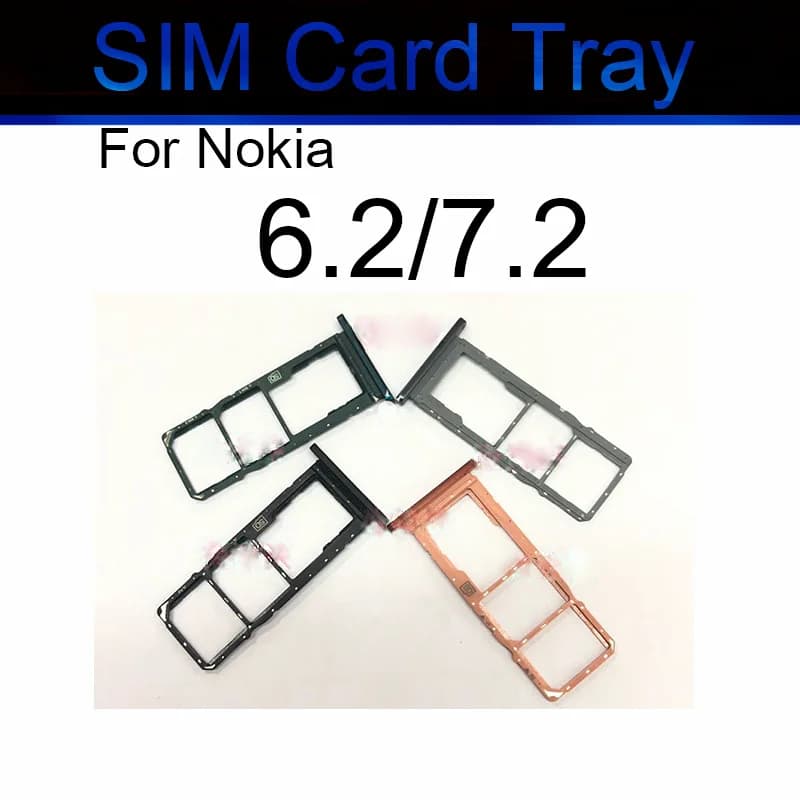 Per Nokia 6 6.1 X6 6.2 7.2 Supporto del vassoio della carta SIM Lettore SD Slot per scheda Parti di riparazione 6.1 Plus 2018 TA-1099 TA-1103 TA-1083 TA-1099