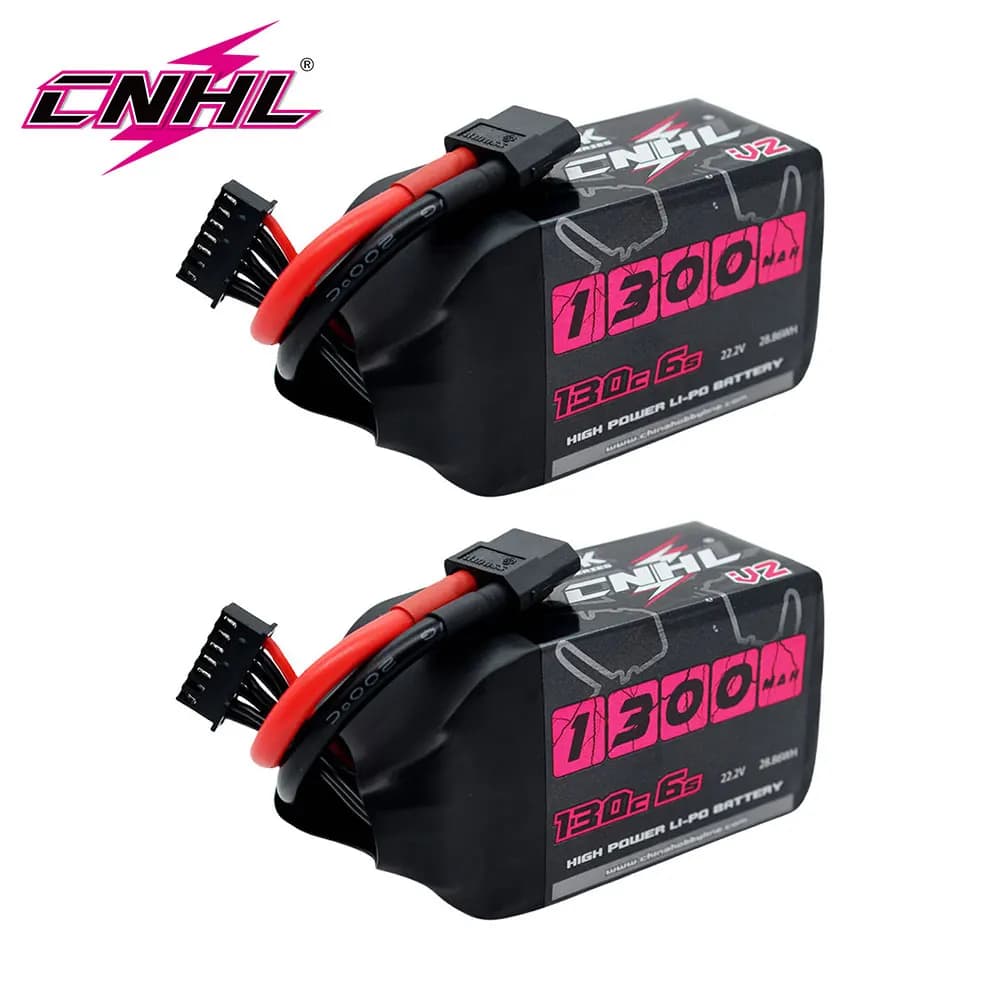2 Pieces Battery Lipo CNHL 6S 22.2V 1300mAh 1500mAh 130C with XT60 Connector for Quadricotter Drone Aeroplane RC FPV Helicopter Hobby