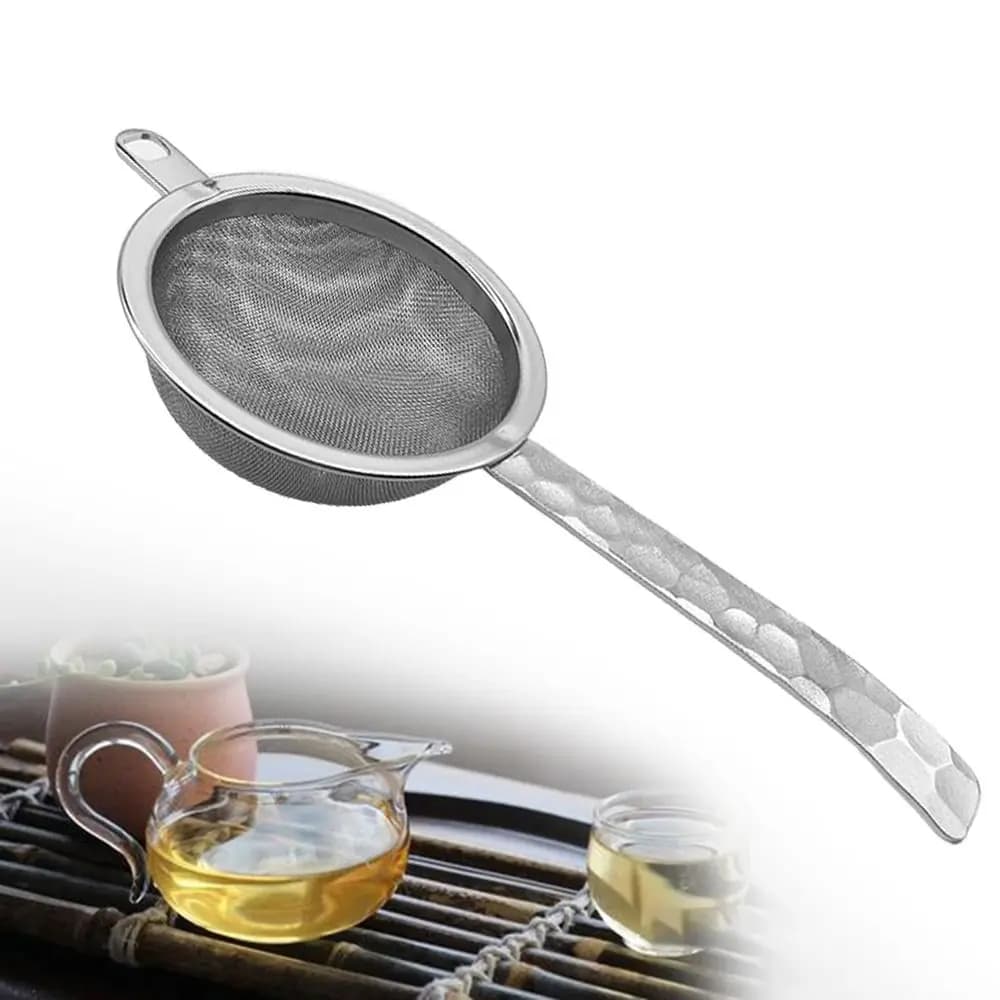 Stainless Steel Matcha Sifter Very Fine Mesh Easy to Clean Tea Strainer Duable Layer Rust-Proof Fine Mesh Strainer for Kitchen
