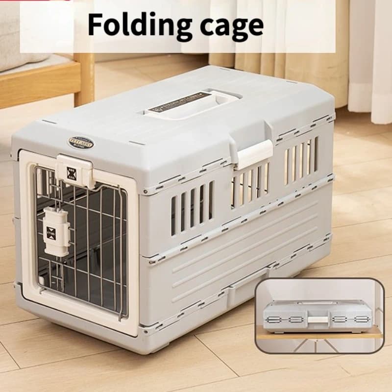 Pieghevole Pet Air Box cani gatti pieghevole Air Box Cat Carry Cage rimovibile Dog Stuff Large Space Pet Travel Carrier Pet Supplies