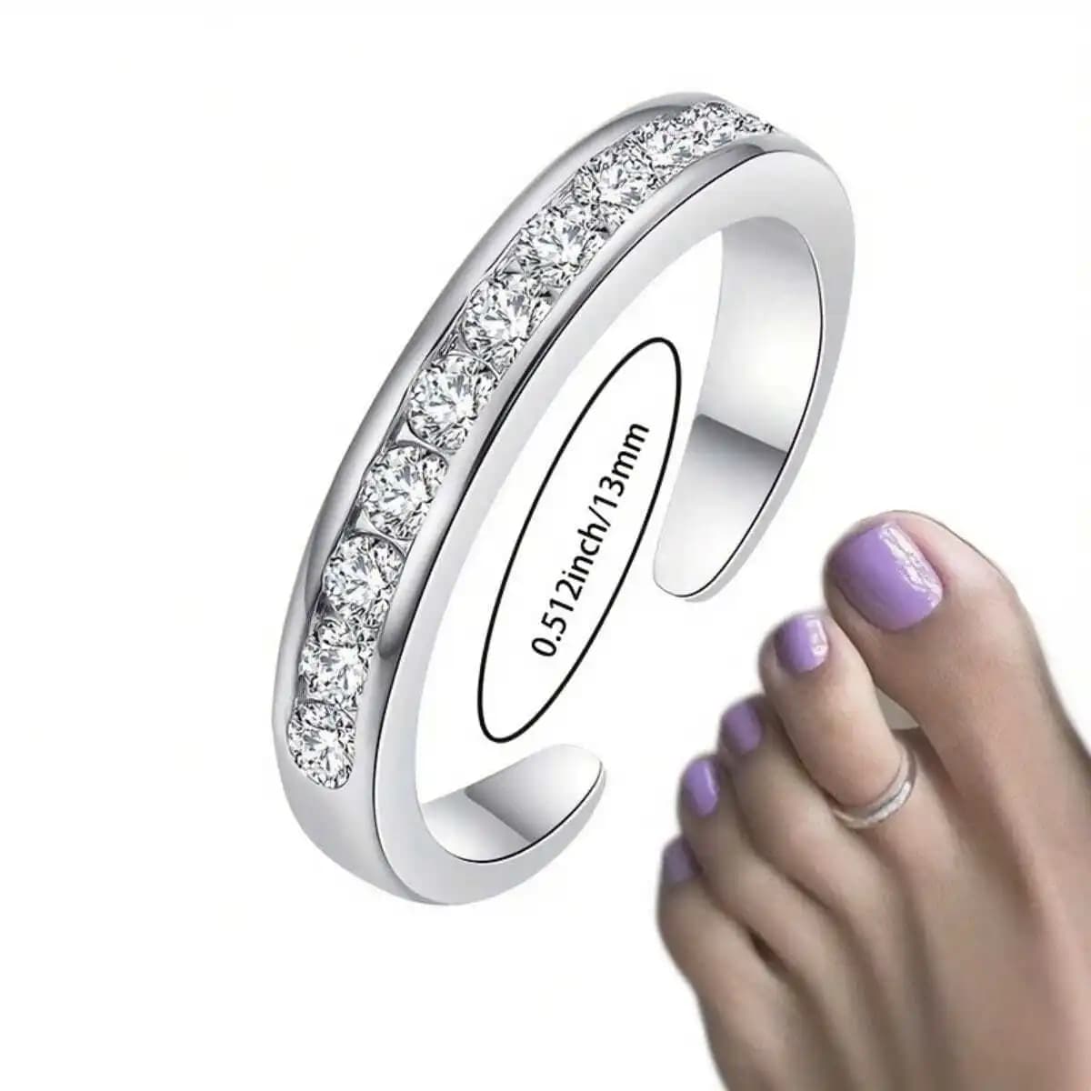 Stainless Foot Ring Summer Beach Vacation Ocean Style Toe Ring, Dual Wearing For Finger, Foot Ring