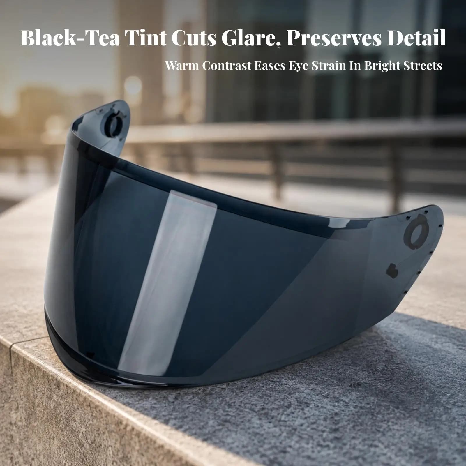 Full-Face Helmet Visor Anti-Scratch Motorcycle Helmet Visor Easy-to-Install Flip up for Commuters, Daily Commuting, Touring