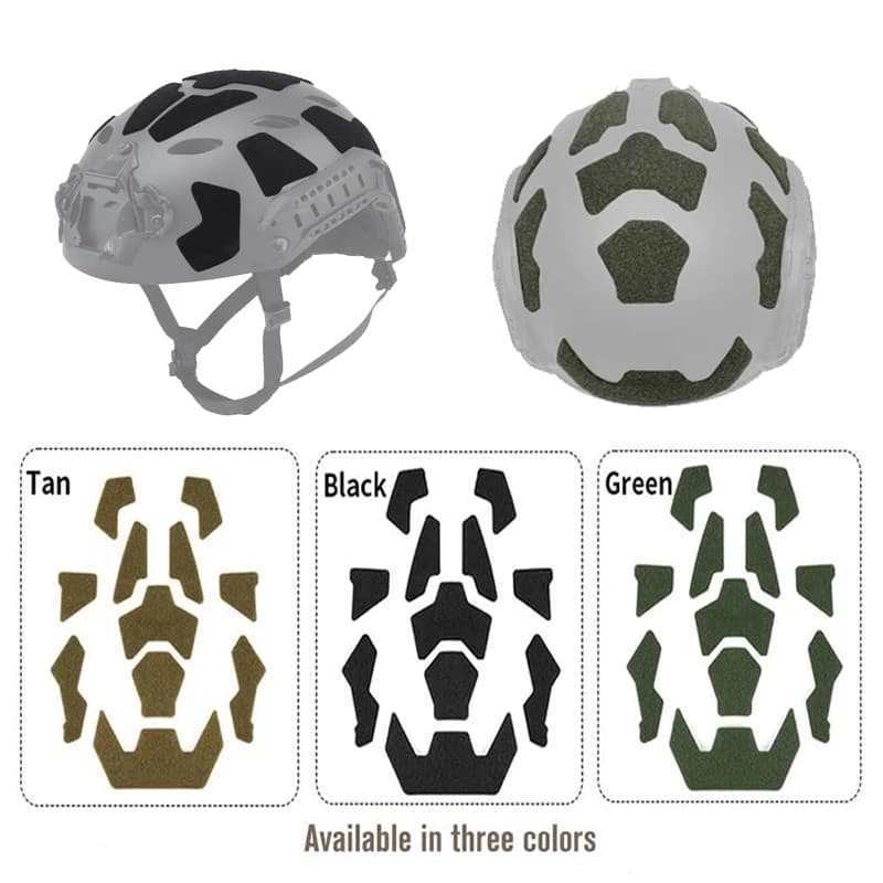 Adesivi in Velcro per Casco Tattico FAST Super High Cut, Set da 11 Pezzi, Adesivi Universali per Imbottitura per Casco da Football