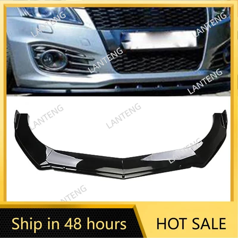 Front Bumper Splitter Lip For S-uzuki Swift 1989-2020 Car Spoiler Diffuser Deflector Bumper Cover Body Kit Trims Protector Black