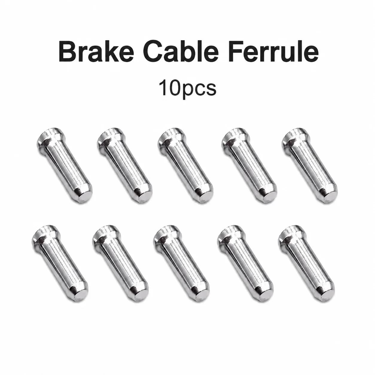 100 pcs Bicycle Brake Changing Cable Tips Aluminium Brake Line Internal Wire Changing Derailleur Carpet Crimps MTB Bike Accessories