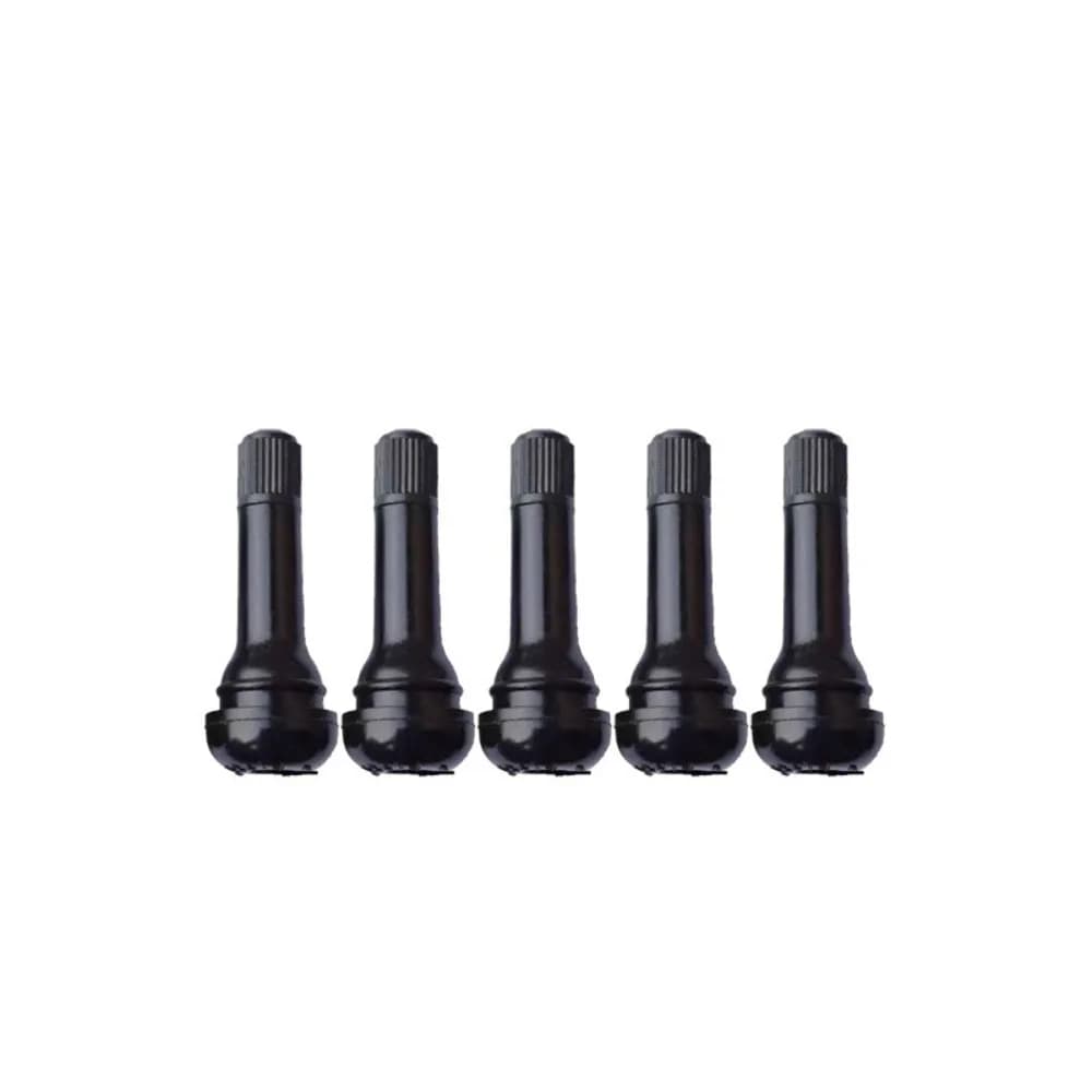 4 valvole per pneumatici tubeless TR412/TR413/TR414 a innesto rapido, nere, in lega di alluminio e gomma, per auto