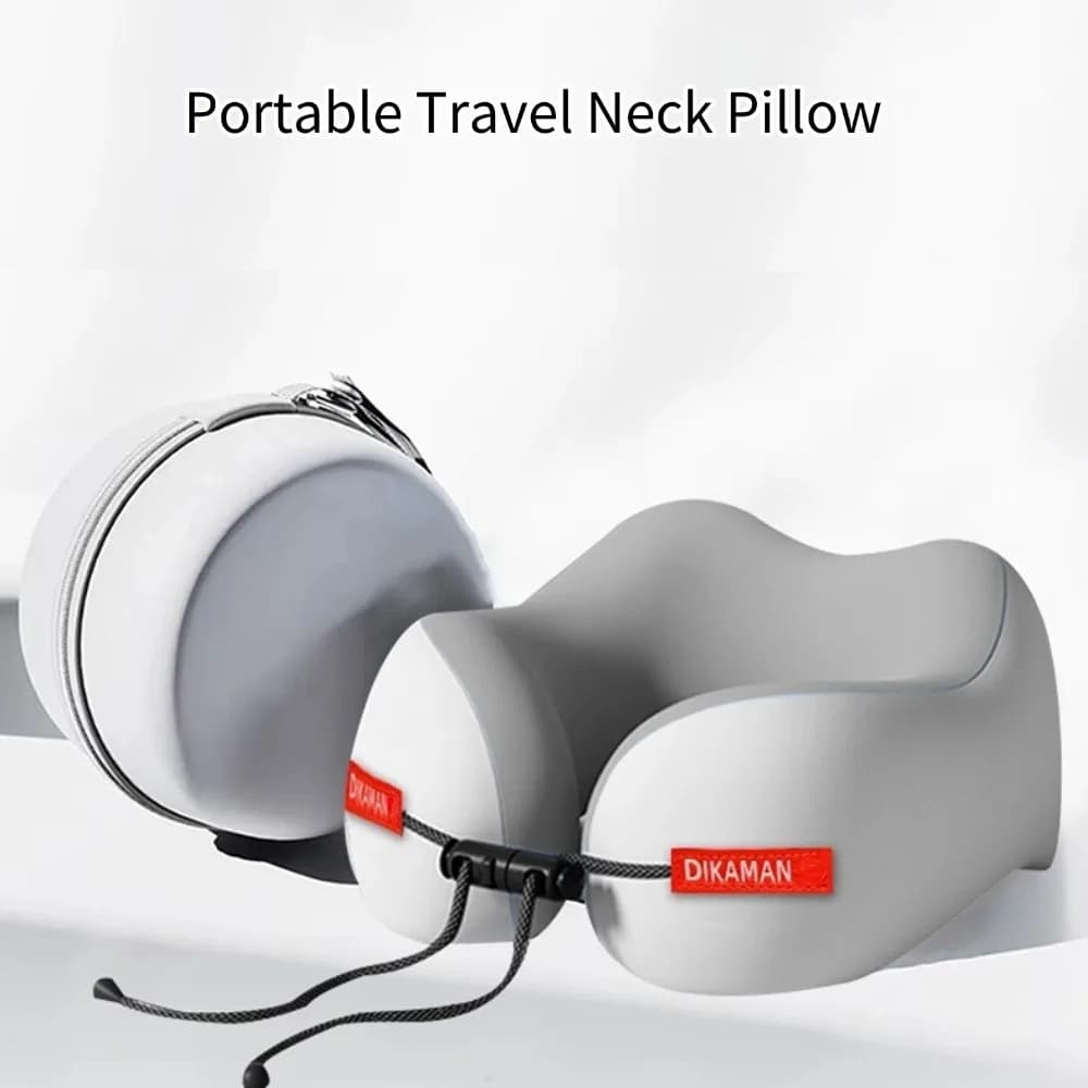 Memory Foam Travel Neck Pillow Portable U-shaped Ergonomic Support Pillow Airplane Car Office Washable Cover with Storage Case