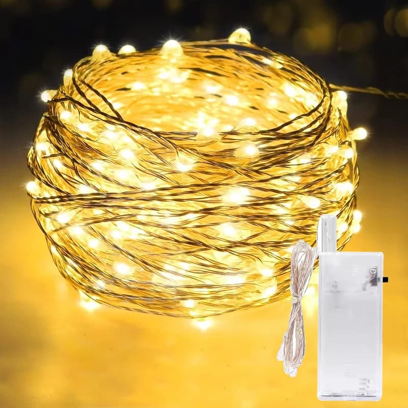 3 luci a stringa LED in filo di rame 3M alimentate a batteria luci a stringa LED fata per decorazioni natalizie per matrimoni, feste fai da te