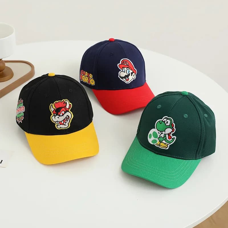 Peripheral Marios Baseball Caps Figure Bowser Luigi Yoshi New Cosplay Sun Hats Cute Cartoon Adjustable Hip Hop Hats