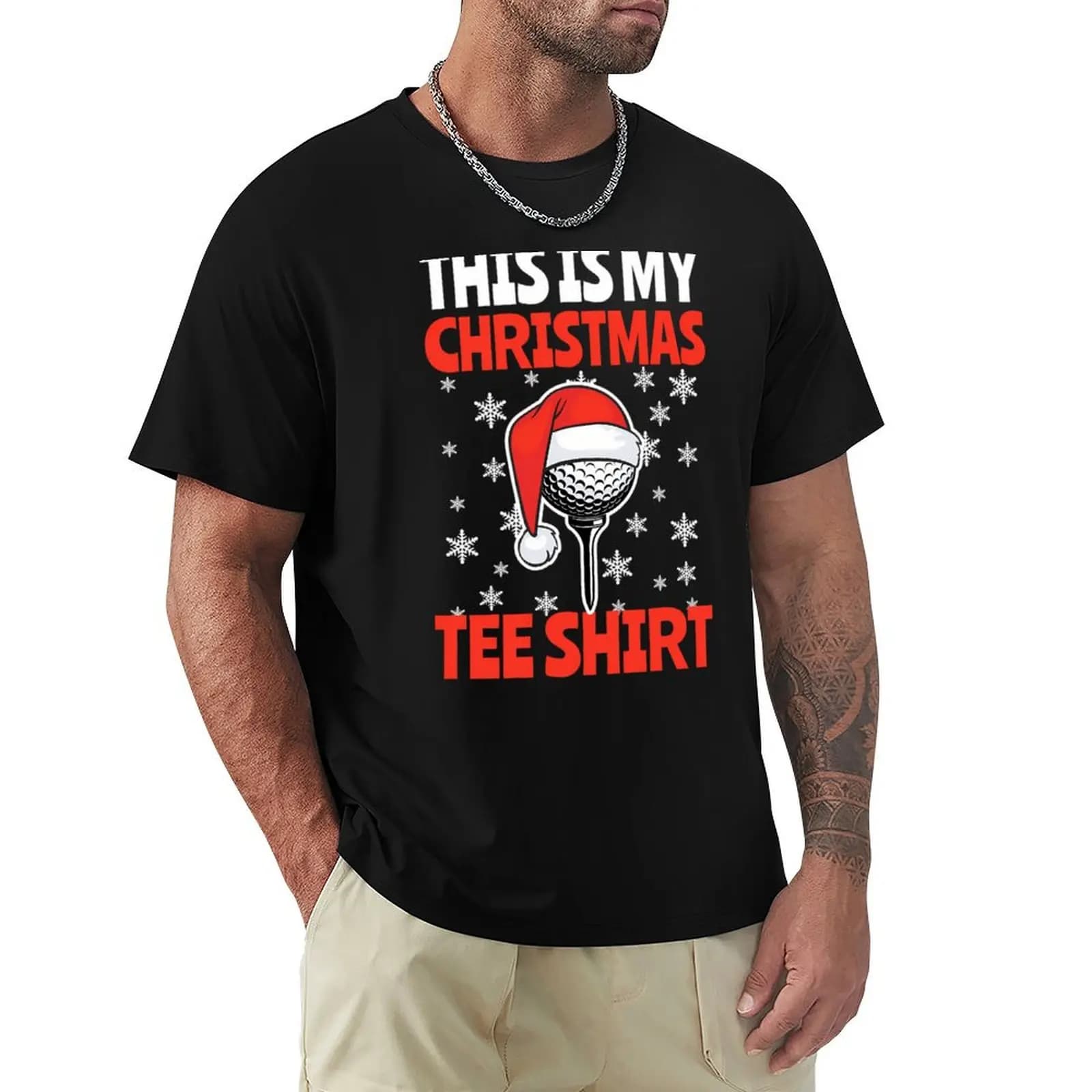 Golf Pun - T-shirt da golf natalizia T-shirt sportiva basic a maniche corte
