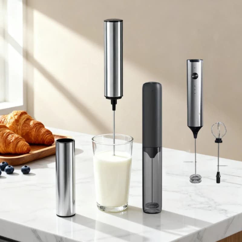 Electric Milk Frother Household 3 Speeds Rechargeable Coffee Blender Covered Storage For Milk Drink Coffee Cooking Tool JJ3163