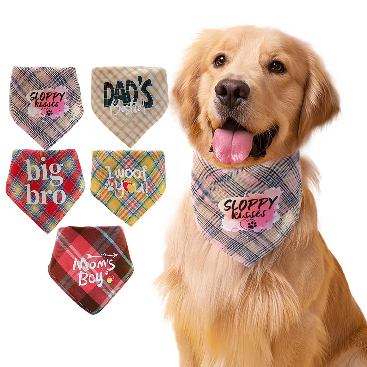 Bandana per animali domestici Costume da festival Cani Festa Collo Sciarpa Collare Vacanza Vesti Bandane con nappe per cani a doppio strato