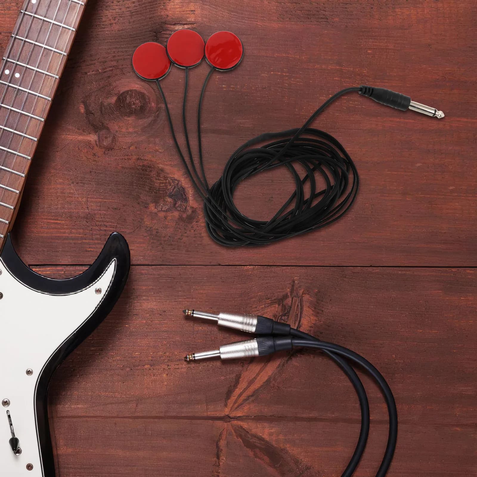 Acoustic Guitar Pickup 6.35mm Passive Stick-on Adhesive Soundhole Pickup Clear Sound Capture for Ukulele Folk Guitar