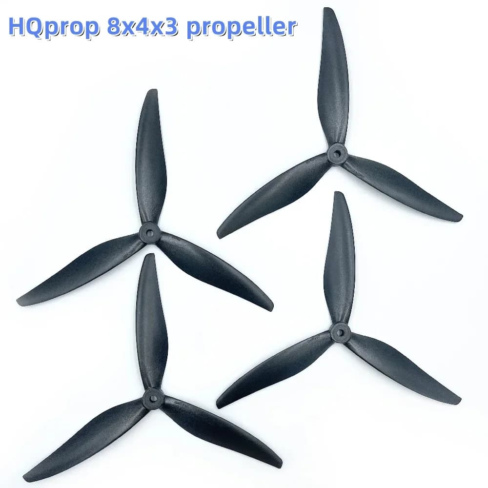 Elica HQPORP 8X4X3 HQ MacroQuad Prop a 3 pale 8040 in fibra di vetro e nylon per drone RC Mark4 XL8 FPV 8 pollici Multirotor X-Class