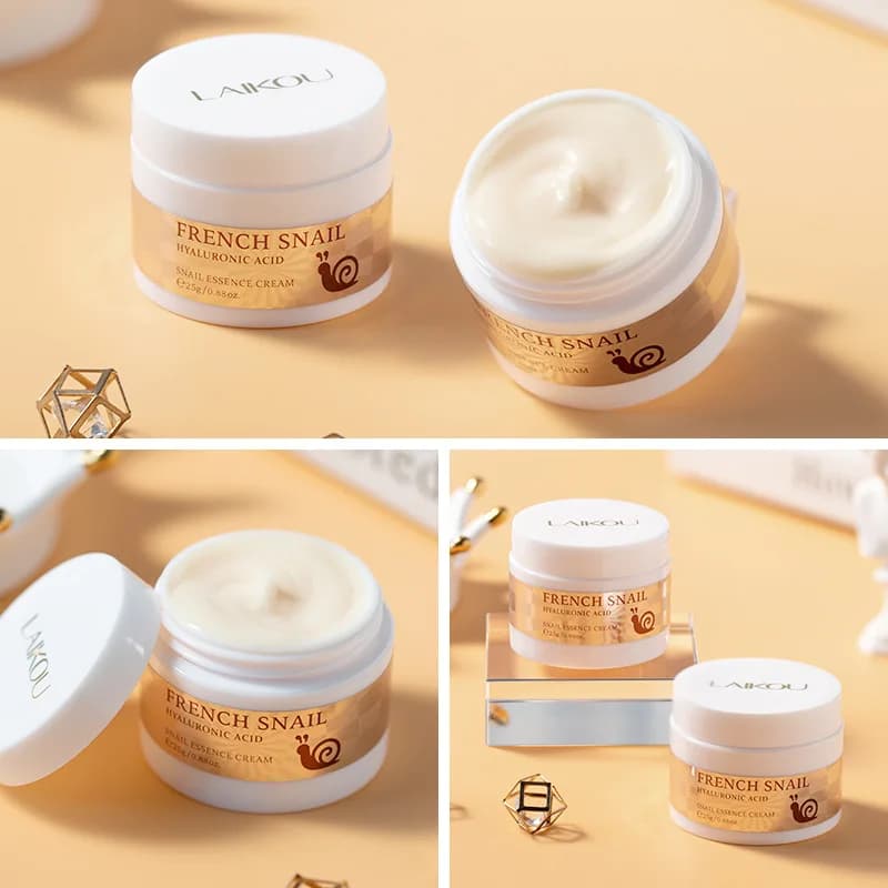 10 pcs Collagen Siero Nutriente Day Cream for Face 25g LAIKOU Lumaca Cream For Viso Hyaluronic Acid Hydrating Cream