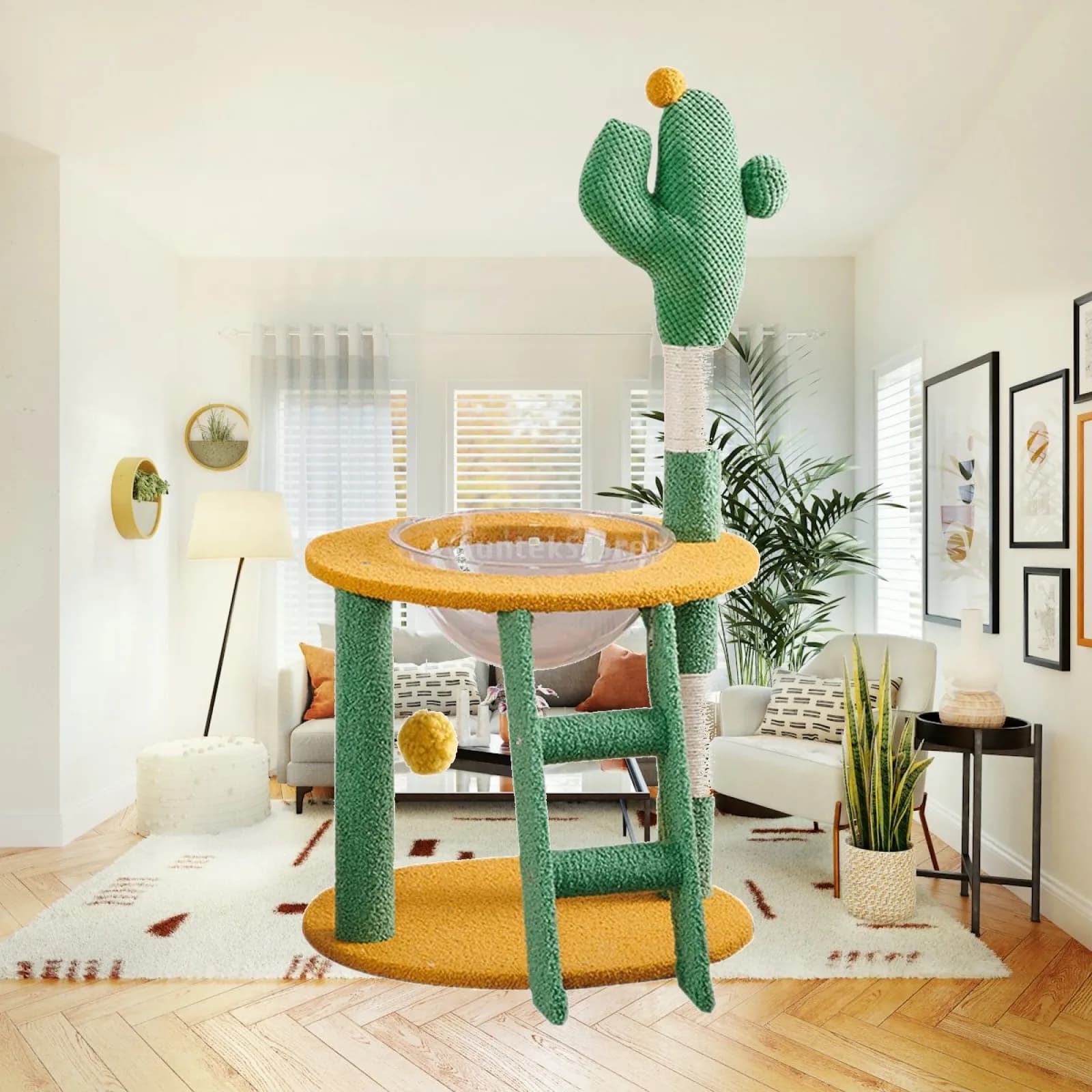 Cat Tree Velvet Perches Furniture Protector Cat Furniture Multi Layer Condo House Cat House for Exercise Interactive Kitten