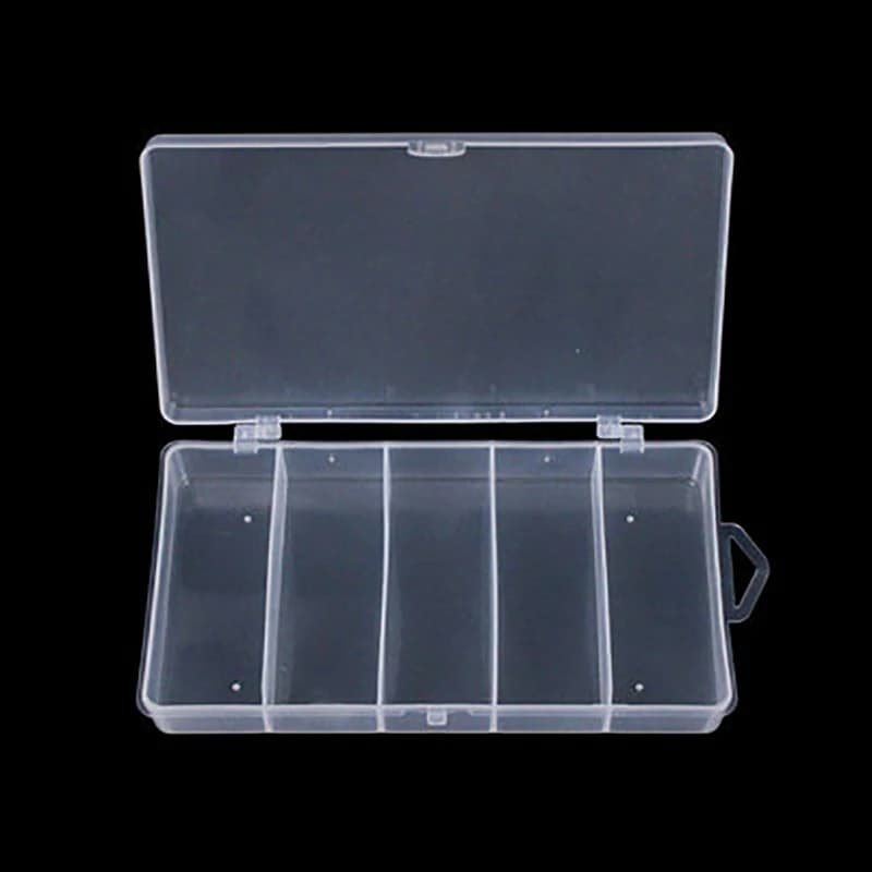 Special Offer: Box Fishing Tool Holder Transparent to 5 Parts, Organizer Resistant to baits and tools, Waterproof container for fishing hooks and baits