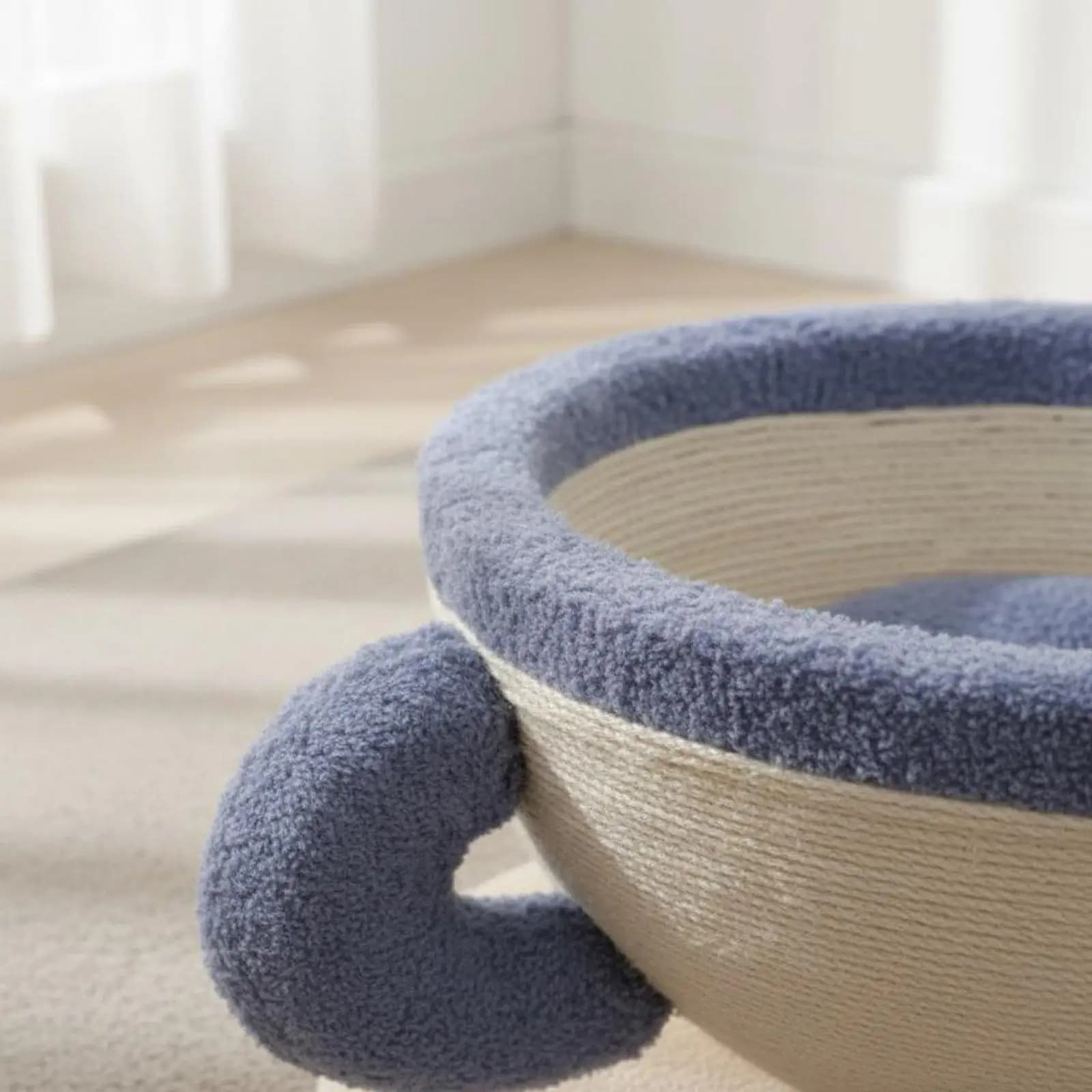 Cat Scratching Board with Cozy Bowl and Sisal Post for Cats Claw Care Furniture