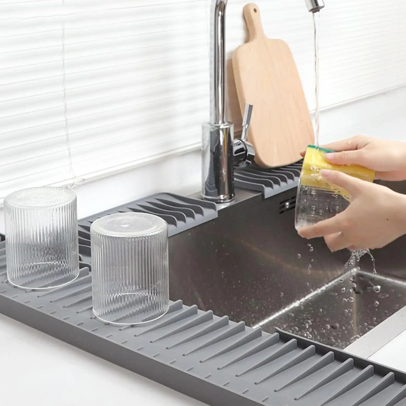 Tappetino in Silicone per Rubinetto, Antiscivolo e Portatile, Protezione Antispruzzo per Lavello, Accessori per Rubinetto, Decorazione Stile Fattoria