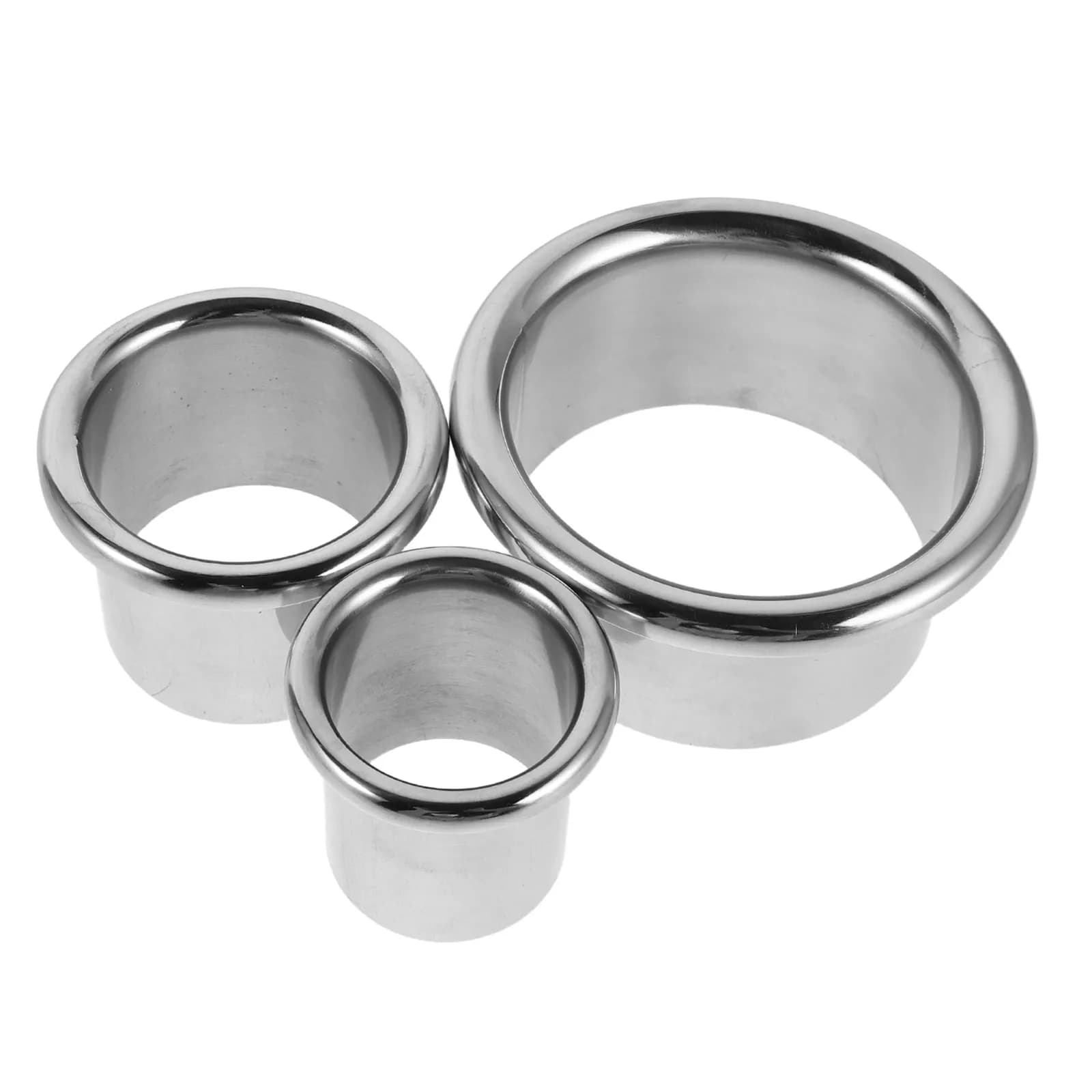 3Pcs Stainless Steel Hair Dryer Holder Stand Space Saving Secure Wind Tube Frame Hair Tool Organizer for Desktop Bathroom