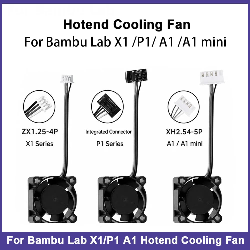 2510 Fan For Bambu Lab X1/P1 A1 Hotend Cooling Fan With Cable Rapid cooling Fan For Bambu X1C P1S P1P A1 A1 Mini 3D Printer FAN