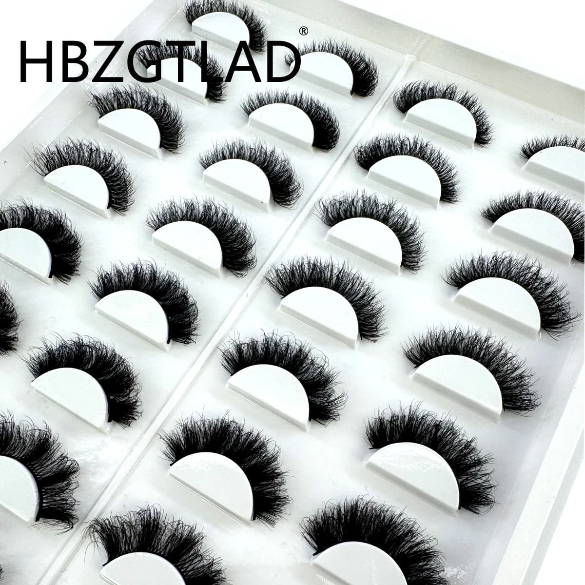 HBZGTLAD Ciglia Finte Mix 16 Paia, Ciglia 6D in Visone Sintetico, Ciglia Morbide e Voluminose, Extension Ciglia Spesse e Folte