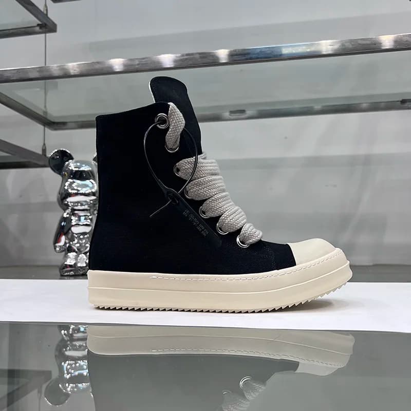 Dekherw scarpe Casual in tela nero Jumbo Lace Up uomo High Top Luxury Trainers Zipper Ro Flats Sneakers bianche donna Plus Size