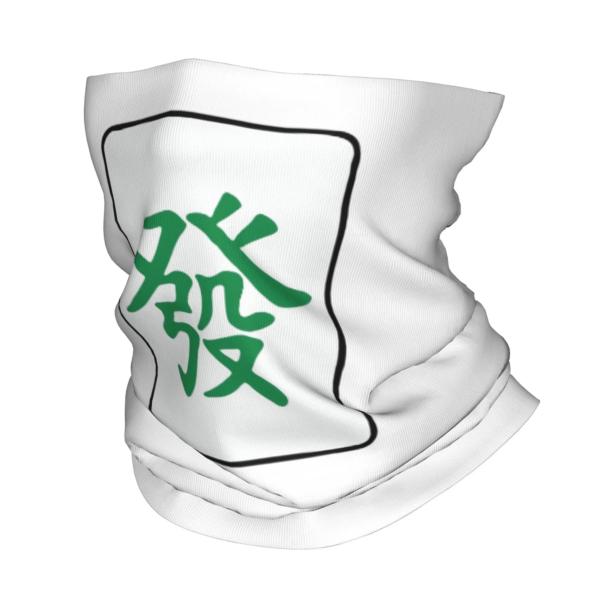 Mahjong Tile Green Dragon Vocan Bandana Copricollo Maschera stampata Sciarpa Maschera multifunzione per il viso per uomo e donna per tutte le stagioni
