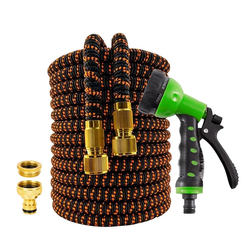 25FT-100FT Extensible Magic Hose Flexible Garden Hose Wash Car High Pressure Water Gun Courtyard Irrigation Watering Water Pipe