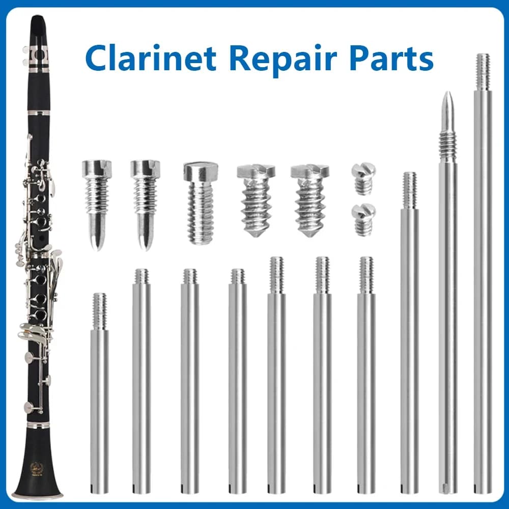 SLADE 34Pcs Clarinet Repair Tool Kit Maintenance Parts Threaded Rod Screws Replacement Accessories Woodwind Instrument Parts