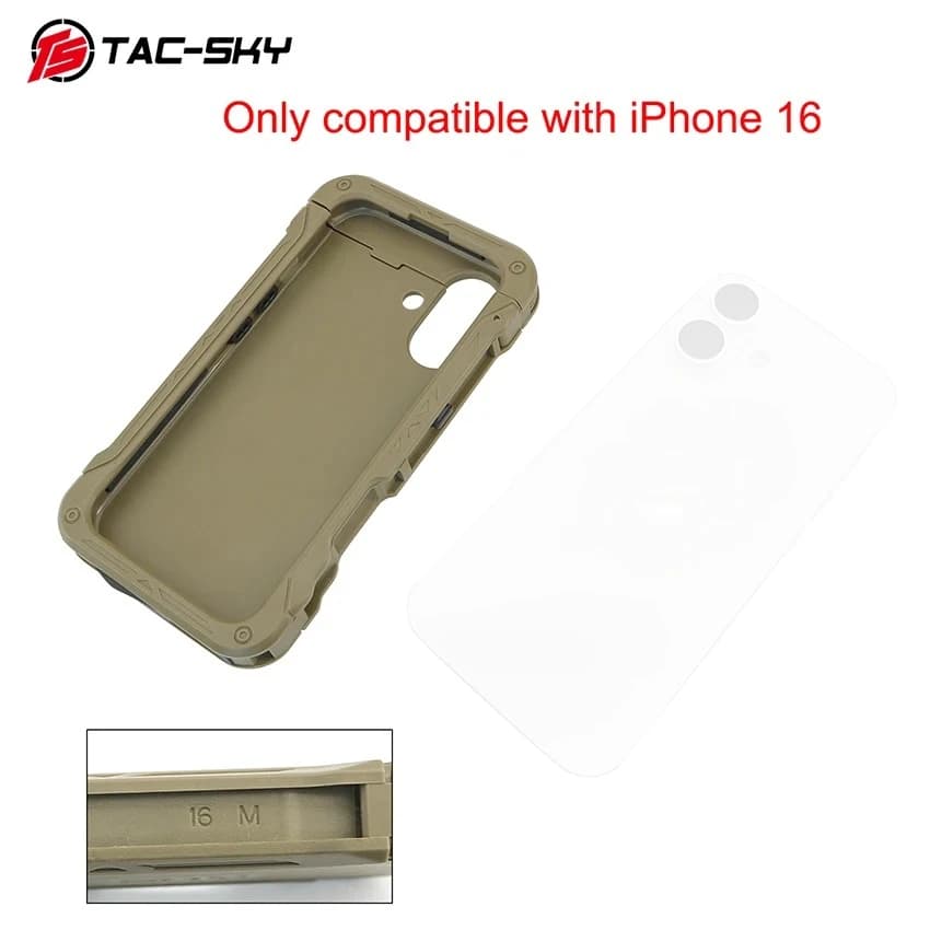TS Tactical Vest Mobile Phone Protection Kit for the MOLLE Mounting System Compatible with iPhone 16 with tactical phone mount