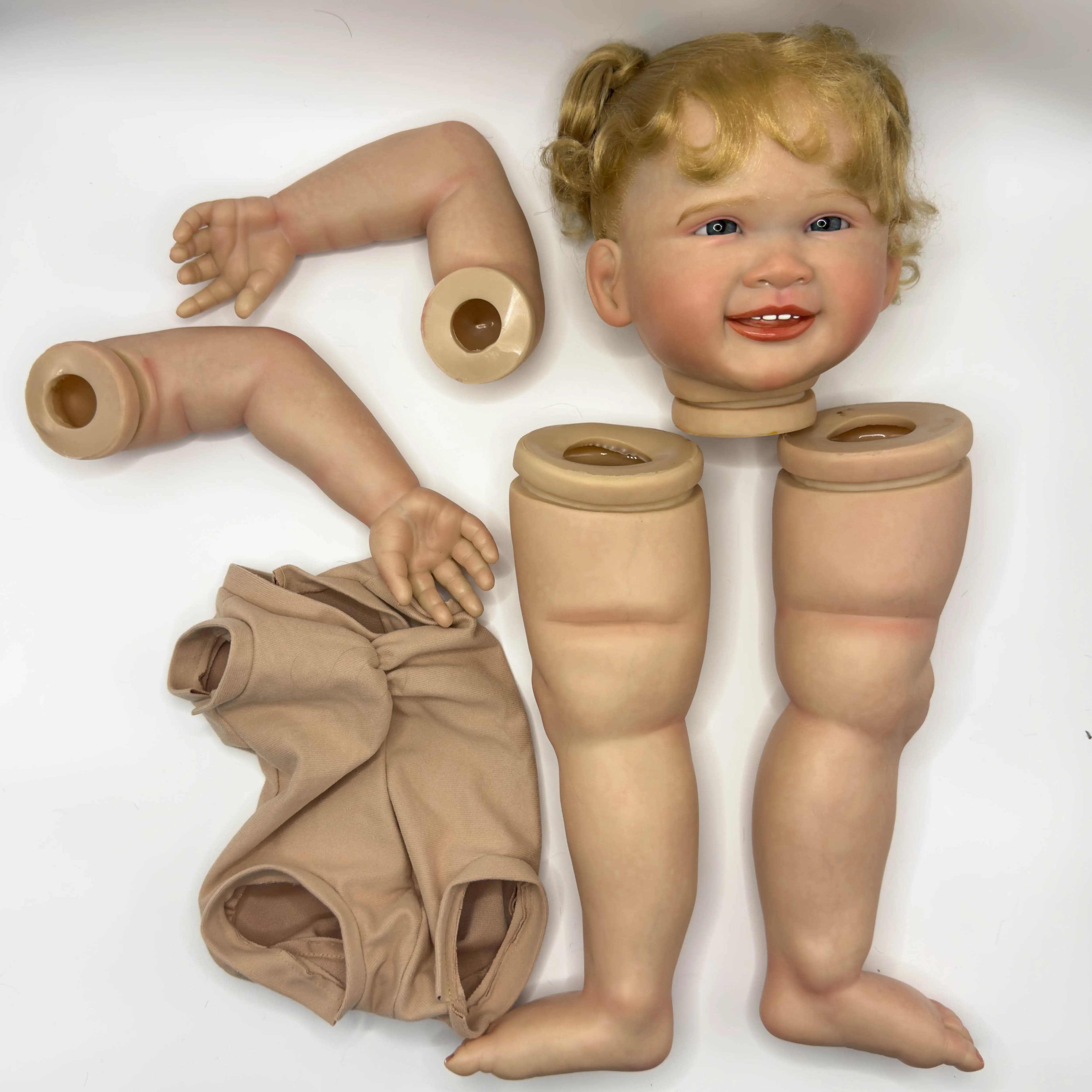 Kit bambola bambino rinato realistico NPK Renata da 28 pollici Parti di bambola non finite dipinte con capelli radicati a mano per collezionisti