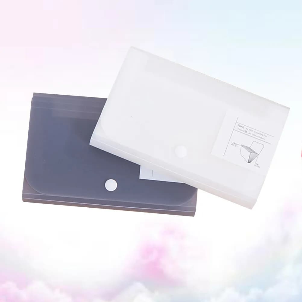 2 pezzi di cartelle A6 in plastica, organizer per documenti a fisarmonica, antipolvere, leggero e compatto, per studenti, professionisti, scuola, ufficio, uso domestico