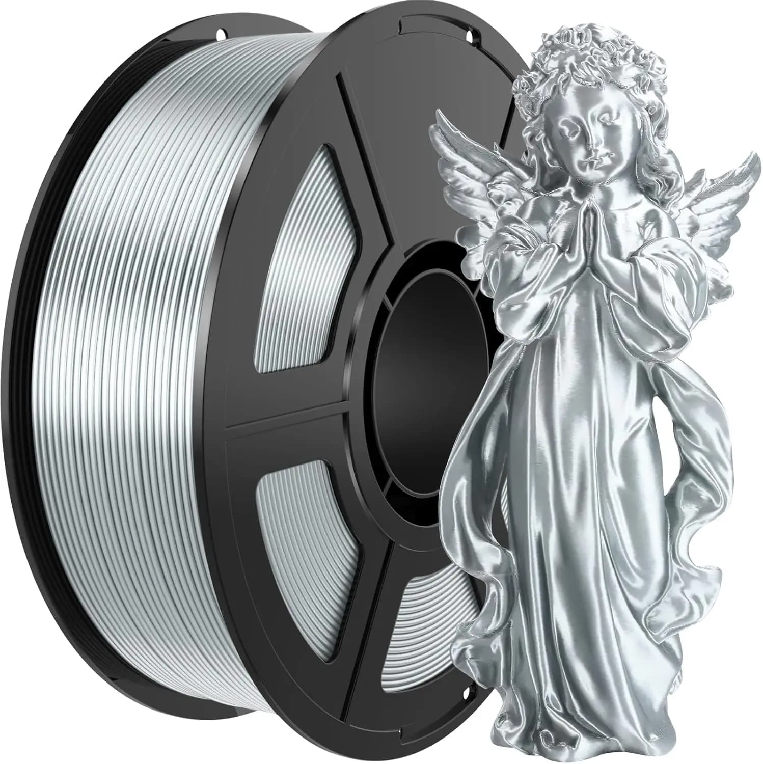 Filament PLA Silk 3D 1.75mm on 3D Printer Spool, Safe, Packed Vacuum